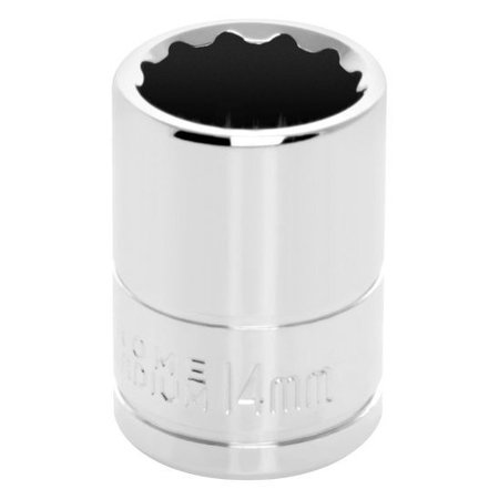 PERFORMANCE TOOL 3/8 In Dr. 12 Pt Socket 14Mm Socket 12Pt 14M, W38814 W38814